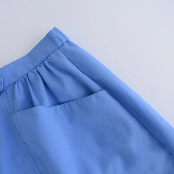 Vintage Koret Baby Blue Button Down Midi Skirt - Picture 7 of 11